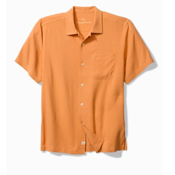 Tommy Bahama 100% Cotton Orange Casual Button Down Shirt - Picture 11 of 11